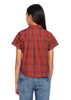 Crop Shirt Red Check - GENZEE