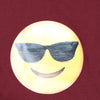 Maroon Knit Crop Tee   (Cool Emoji) - GENZEE
