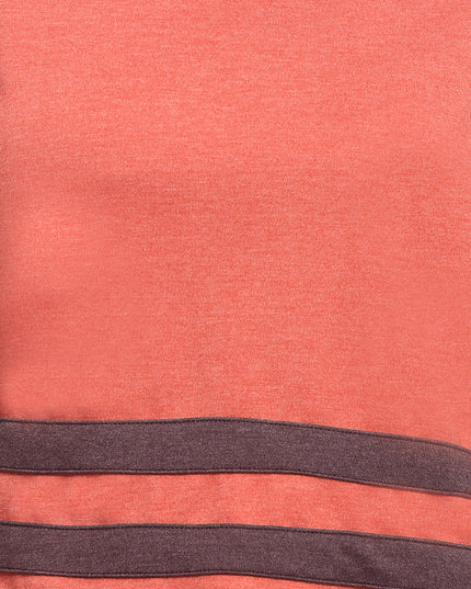 Orange Crop Top with Brown Stripes - GENZEE