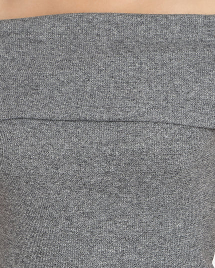 Grey Fold-Over Top - GENZEE