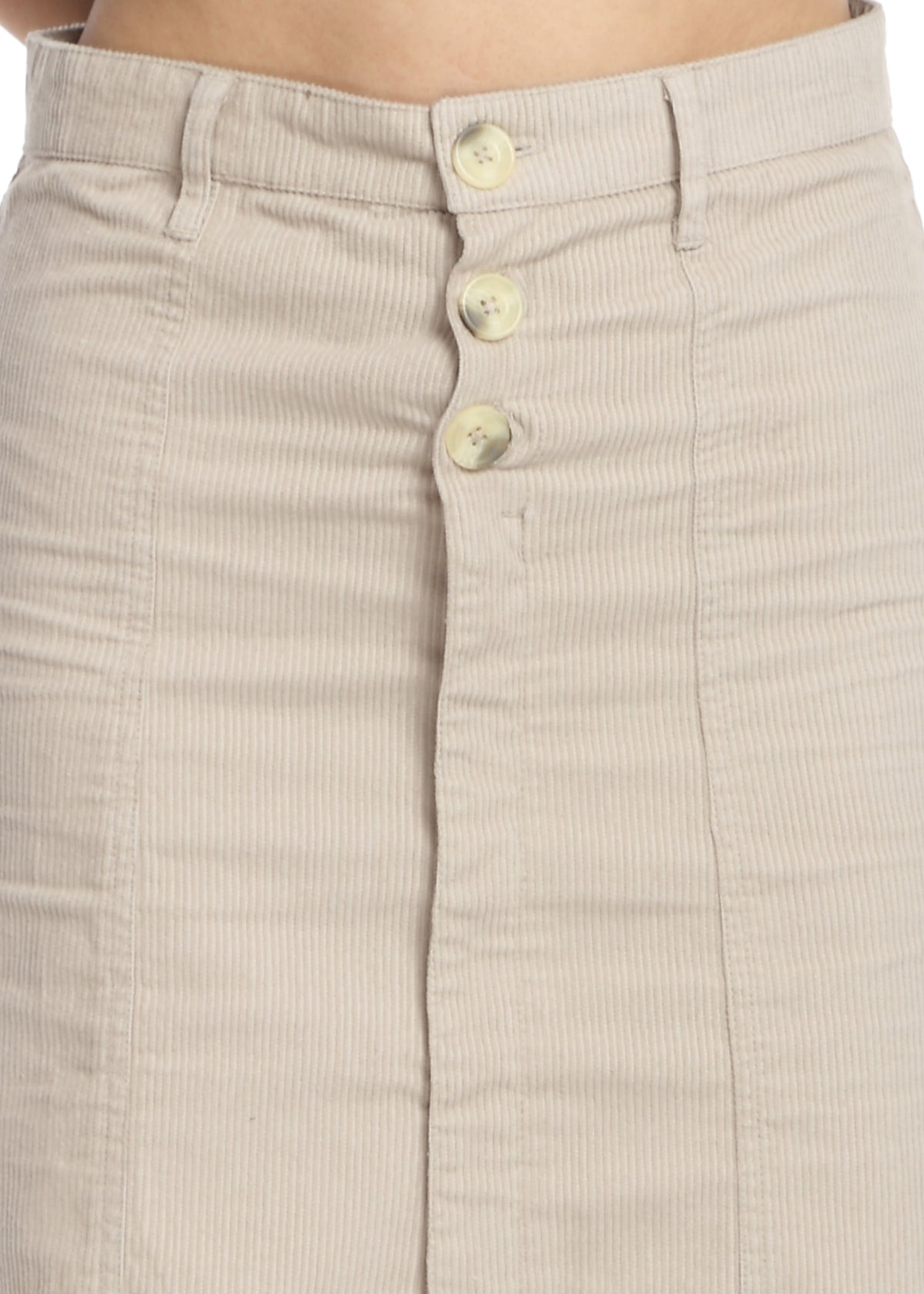 Beige Corduroy Skirt