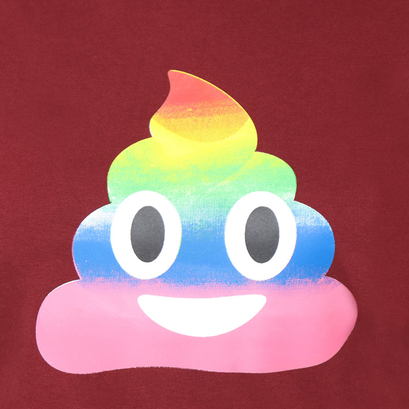Maroon Long Tees Rainbow Emoji - GENZEE