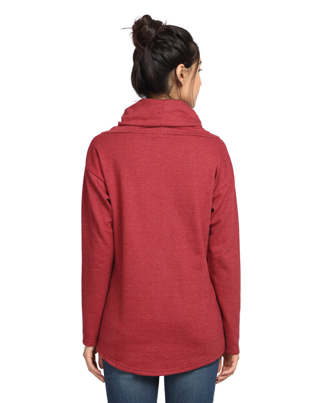 Purchase Maroon Scarf Neck Sweatshirt with ease