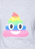 Grey Long Tees Rainbow Emoji - GENZEE