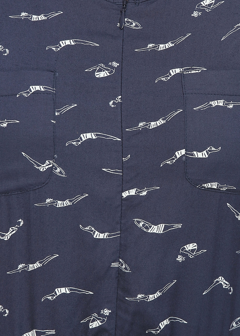 Navy Blue Woven Jumpsuit - GENZEE