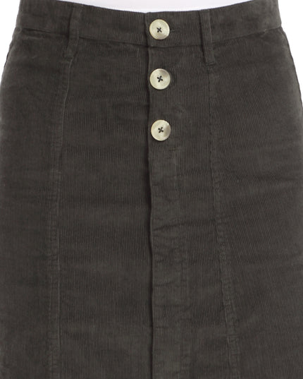 Military Green Corduroy Skirt - Shop Online Now!