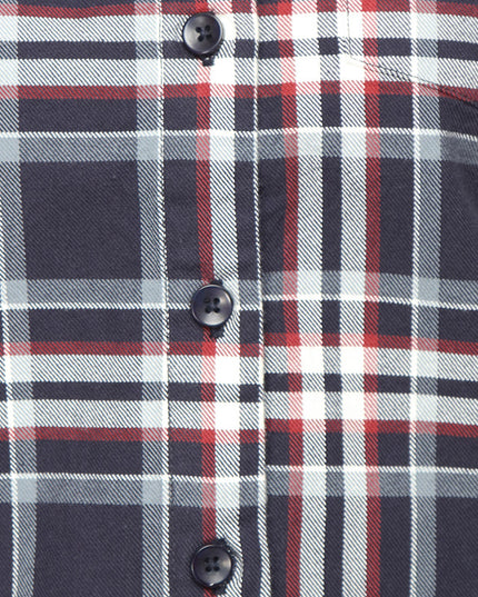 rendy online store offering a navy blue check shirt for purchase