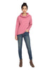 Pink Scarf Neck Sweatshirt - GENZEE