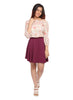 Girls Circle Skirt in Wine colour - GENZEE