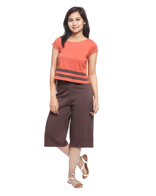 Upgrade Your Wardrobe: Buy Brown Knit Culottes Online Now