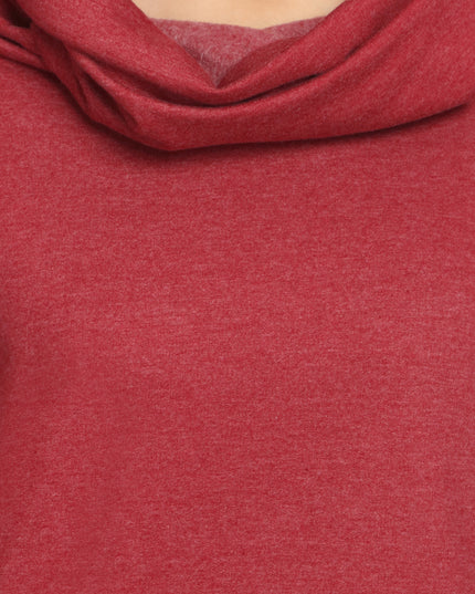 Online shopping for Maroon Scarf Neck Sweatshirt