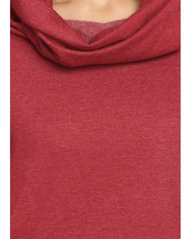 Online shopping for Maroon Scarf Neck Sweatshirt