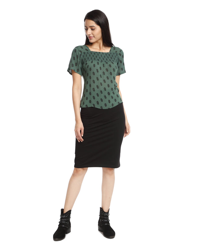 Unleash Your Style: Buy Green Smocking Top Online