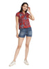 Red Print Cotton Top